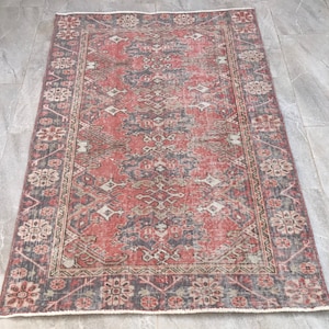 5x3  Turkish oriental rug rug, Anatolian rug, 152x103Cm, decorative rug, Oushak rug,Authentic rug vintage rug, wool on cotton Area Rug,