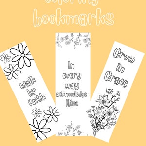 Printable Coloring Bookmarks