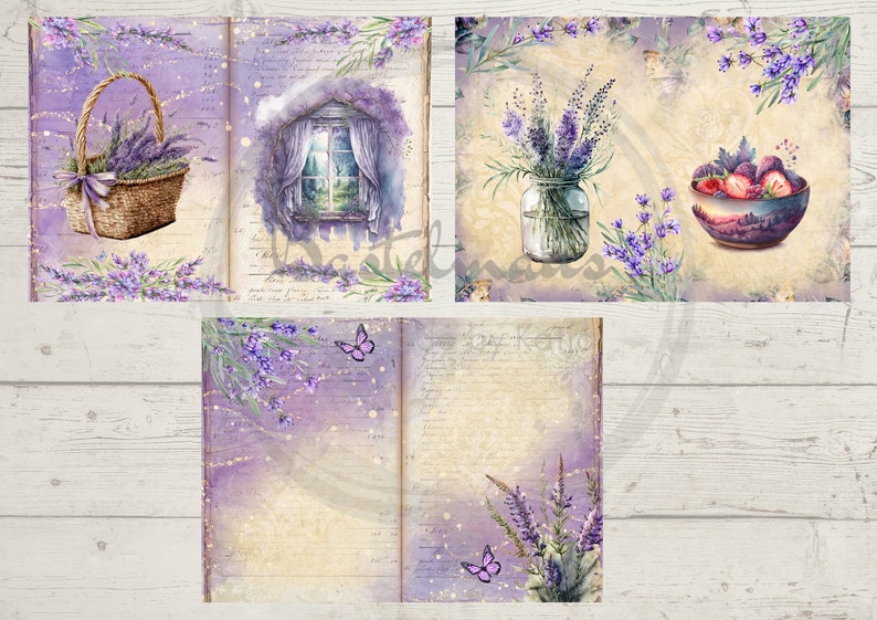Junk Journal Lilac Cottage Printable Kit Digital Download - Etsy