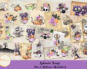 Ephemera Scraps Alice, Junk Journal, Ephemera, scrapbooking, Ephemera Pack, A4