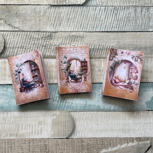 Mini Books Cozy Read Corner, Junk Journal, printable, download, scrapbooking, A4