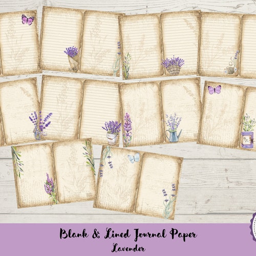Lined and Blank Journal Pages Junk Printable Paper Collage - Etsy