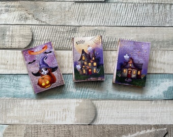 Mini Books Halloween Night, Junk Journal, printable, Download, scrapbooking, A4