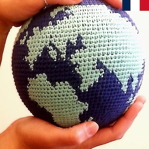 Pdf / French, English Pattern / Erdkugel / Erdkugel häkeln / Ball / Spielzeug häkeln / Amigurumi / Erde häkeln / Welt, Erde Amigurumi