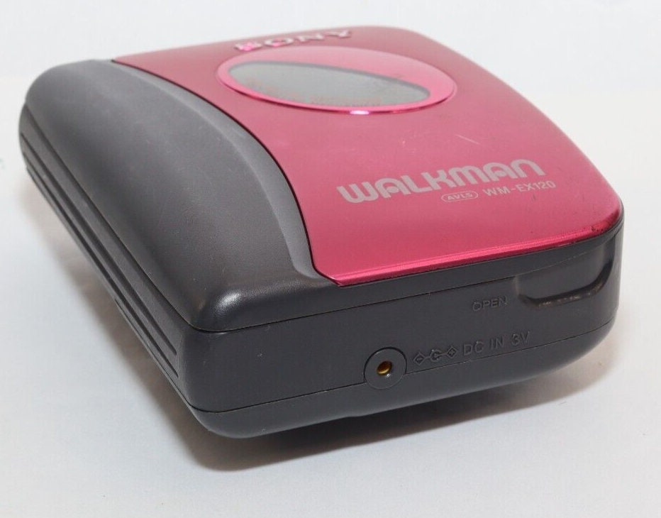 Sony Walkman Cassette Player WM-EX120 in Rare Pink fully