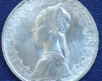 イタリア硬貨 500リラ イタリア銀行創立100周年記念 | 女性の頭部