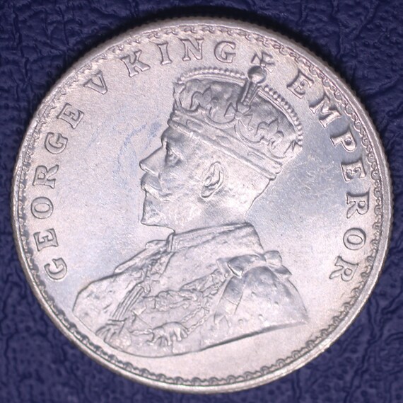 1919年 イギリス領インド国王ジョージ5世 1ルピー銀貨 UNC - Etsy 日本