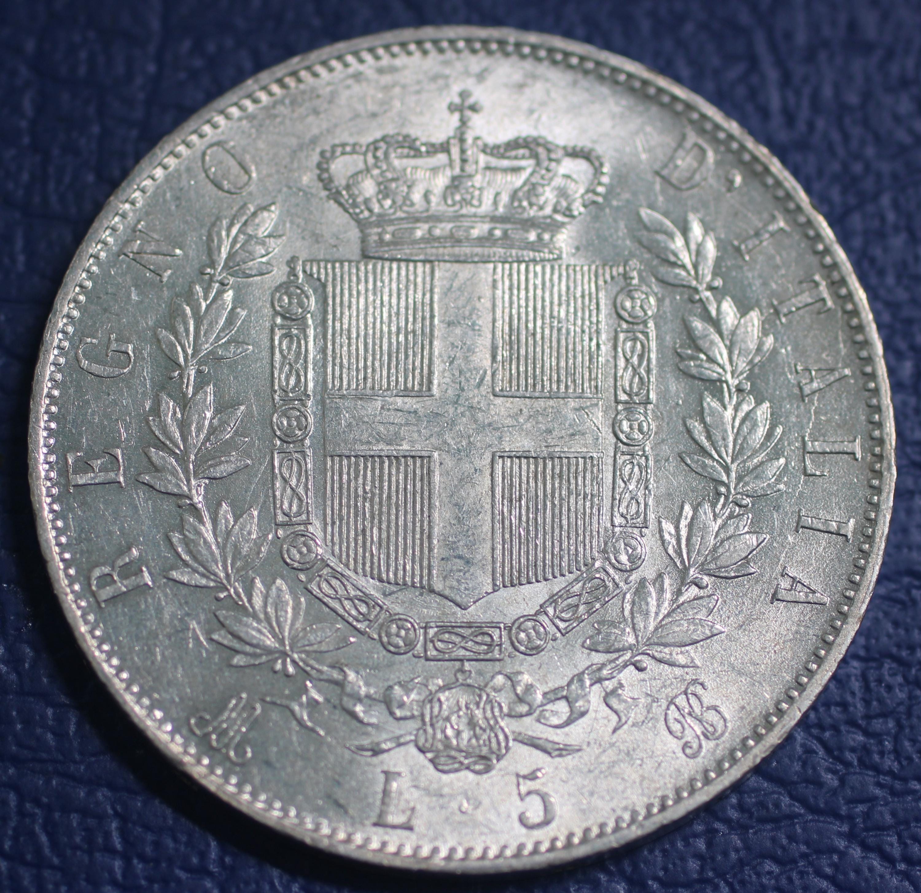 1879年 イタリア 5リラ 銀貨　ウンベルト1世 il_fullxfull.7112077832_iuwb.jpg