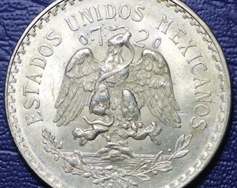 Coin of Mexico 1 Peso Resplandor Year 1921 Silver Law 720 - Etsy