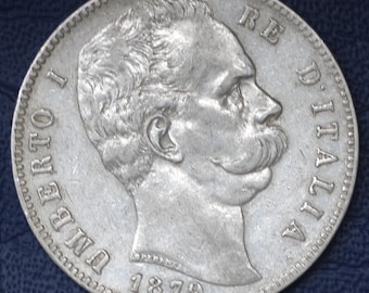 1879 R Rome 5 Lira Italy Umberto I - Etsy