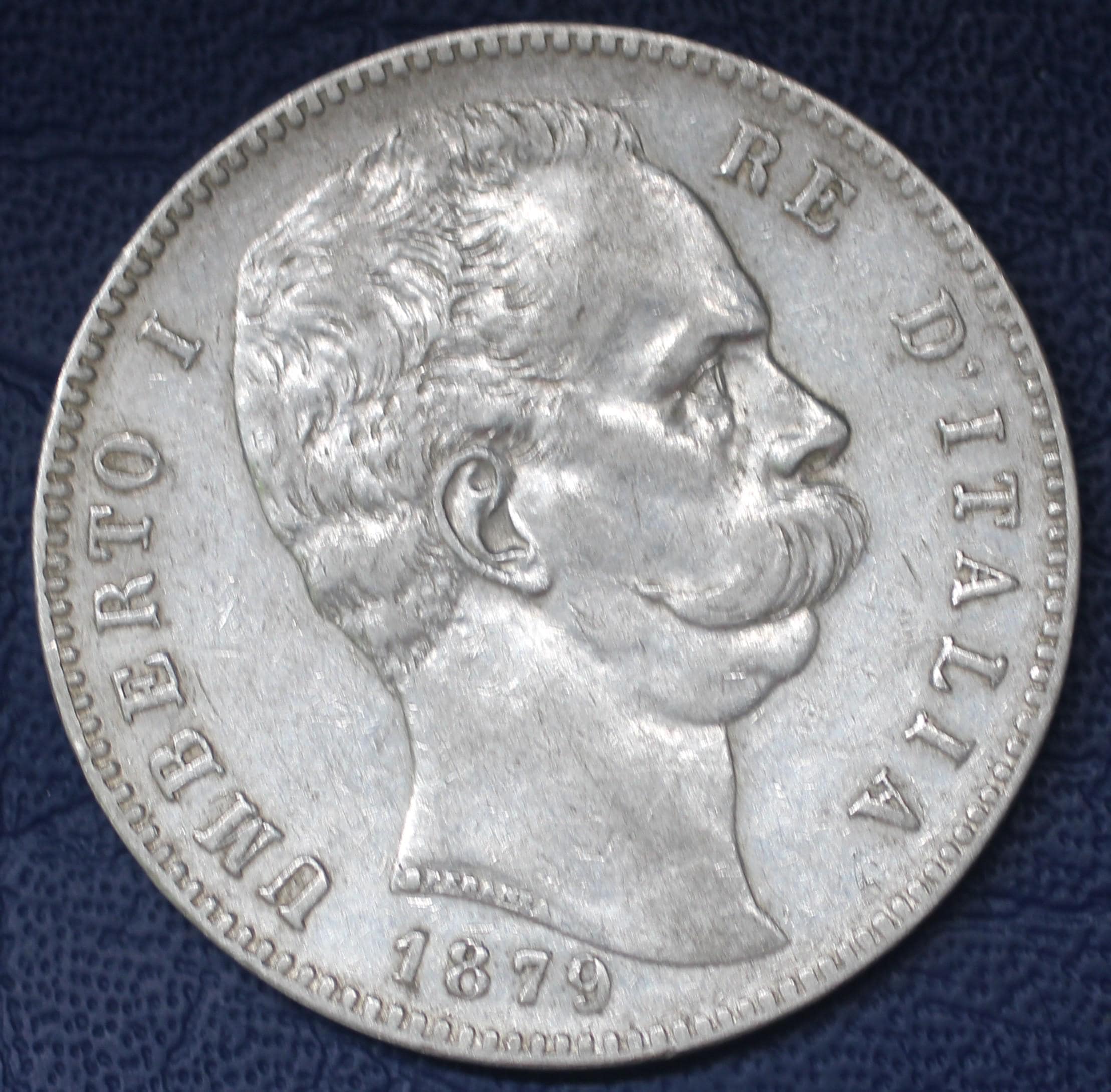 1879年 イタリア王国 ウンベルト1世 5リラ銀貨 - Etsy 日本