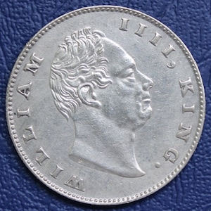 1835 Great Britain India King William IV One Rupee Silver Coin Top Grade