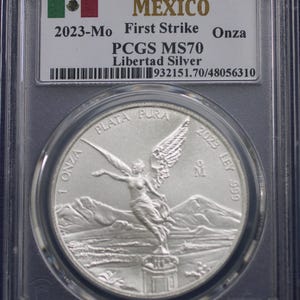 2023 Mexico 1 Troy Ounce Liberty PCGS 70 Gem Silver Coin