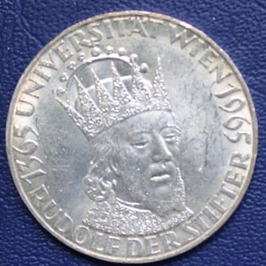 1965 Austria 50 Schilling Silver Coin UNC