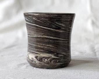 Marble effect ceramic cup, large ceramic cup, ready to ship