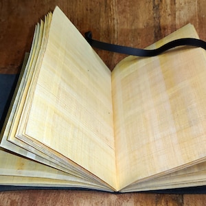 Quaderno di papiro fatto a mano / Quaderno di carta di papiro autentico di alta qualità da 60 fogli, rivestito in pelle di qualità / Quaderno di papiro fatto a mano