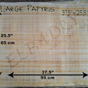 Carta papiro 37,5"x25" 95 x 65 cm. carta fatta a mano, artigianato papiro, carta papiro grande, papiro egiziano per disegno, artigianato Egitto