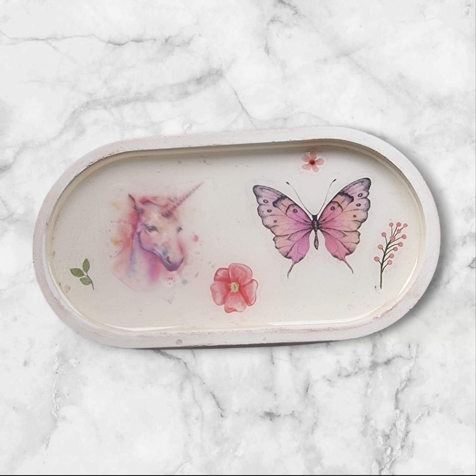 Handmade Resin Trinket Tray – Unique Decorative Tray | Coastal Home Decor | Modern Resin Art | Gothic Decor, Witchy Resin Art, Unique Gift - Thumbnail 5