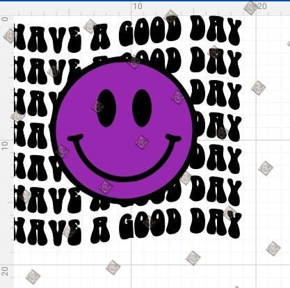 have a Good Day Smiley Face Vinyl Iron-On Transfer – Retro Graphic DIY Shirt Decal, 90's aesthetics, happy face decal, child's T-shirt - Thumbnail 3
