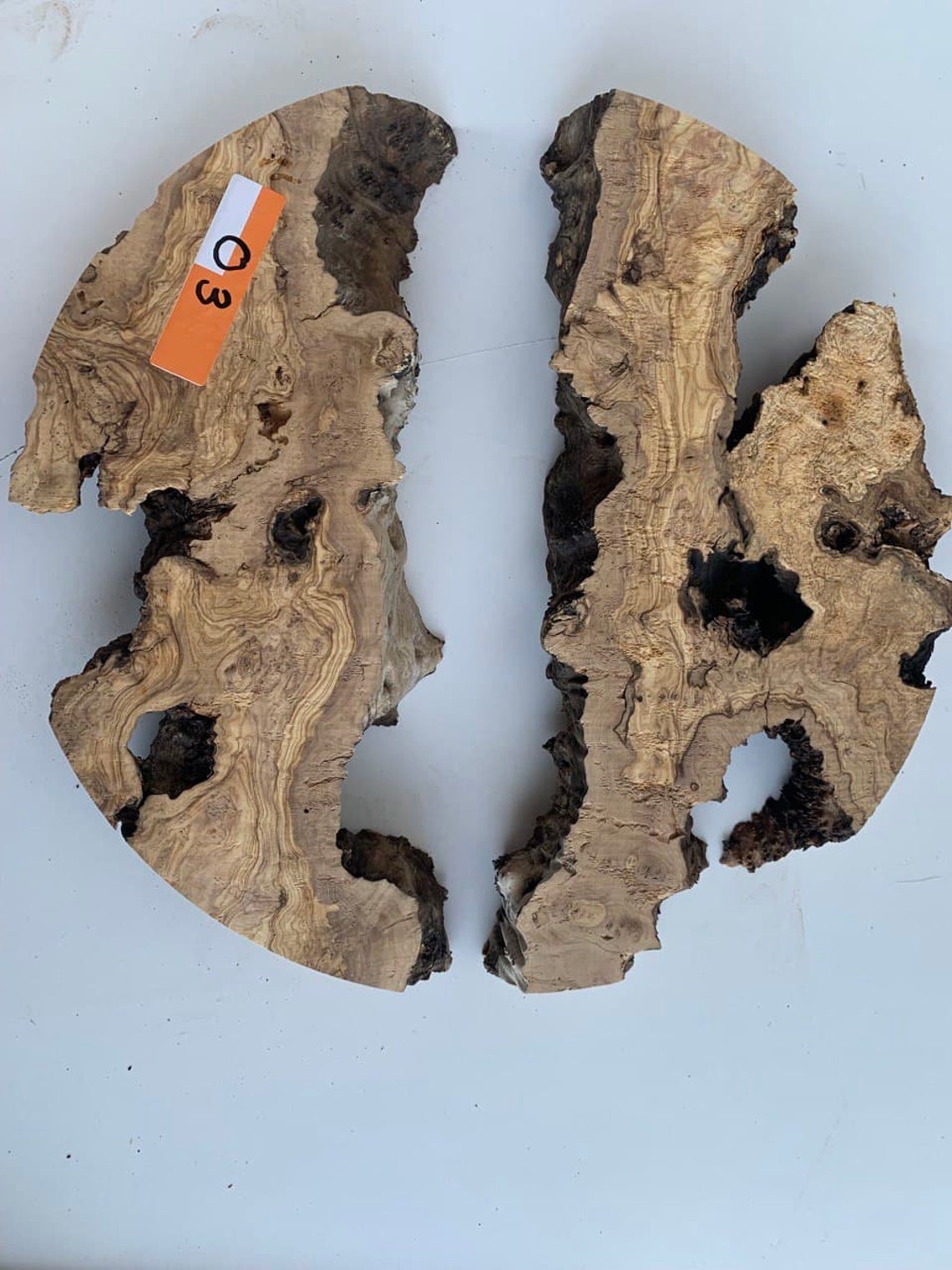 Bundle Of 2 Olive Tree Wood Slabs Etsy