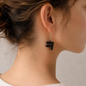 Boucles d'Oreilles Alphabet Coréen - Consonnes Coréennes ㅋ & ㅎ | Bijoux minimalistes inspirés de l’alphabet coréen | Hangeul