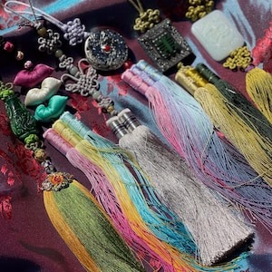 Norigae | Accessoire traditionnel coréen : Norigae unique fait main, nœud coréen, ornement de hanbok, porte-bonheur, maedeup, pompon coréen