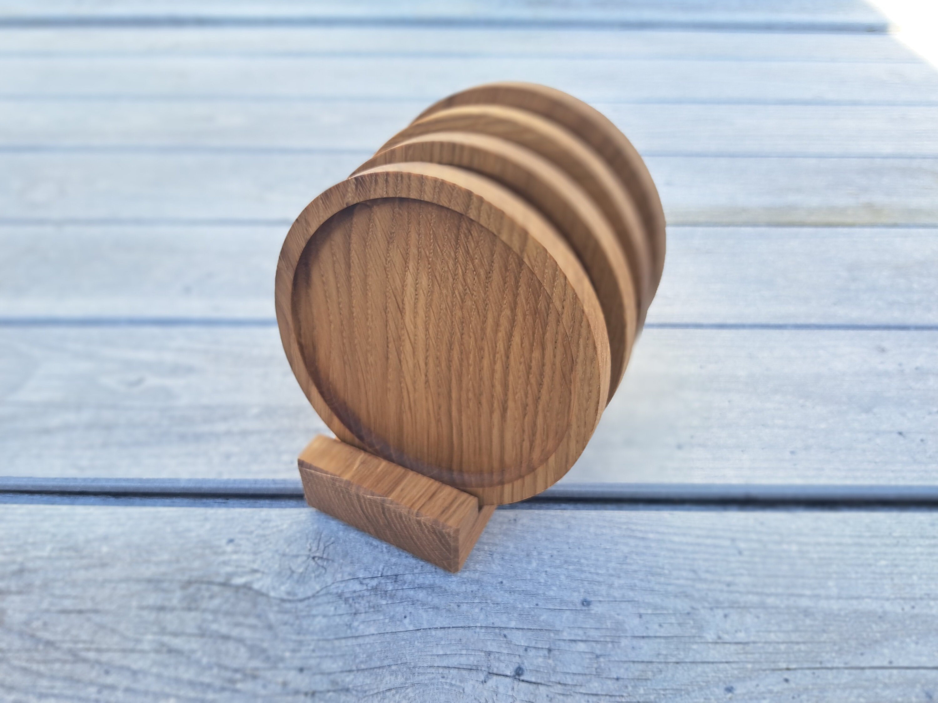Wooden Coasters For Drinks Hollowed Out Rustic Wood Cup Cushion