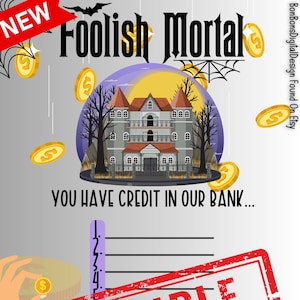 Credit Bingo Board PYP for Digital Bingo Hosting , Haunted Halloween Bank BNO Board