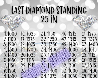 Laatste diamanten staande bingospel met 75 ballen, bingoborden, leuke bingoborden