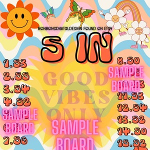 Groovy 5 IN Pick Your Pay 15 Line Bingo Board, Groovy Bingo Board