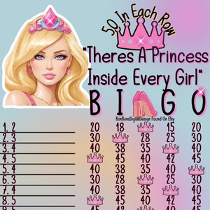 50 In Each Row 15 line bingo board, pyp themed bingo