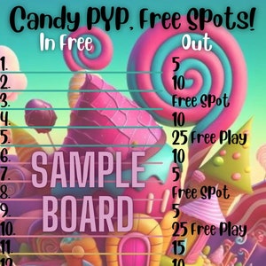 Candy Land PYP Freebie Bingo Board, Customer Appreciation Bingo Board, Thank you Bingo