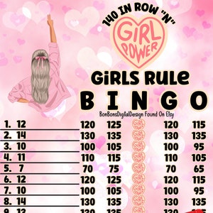 Pro panneau de bingo-test PYP WTA Dream Big 15, ligne 140, panneau BNO de 140 dans chaque rangée