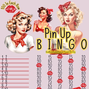 100 PYP Pro WTA Pin Up Tablero de bingo de 15 líneas, 100 en cada fila Bingo