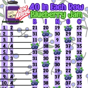 40 PYP WTA In Each Row 15 Line Bingo Board , Summer Time Bingo, Low In and Out Bingo