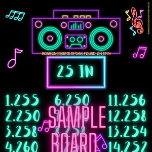 Boom Box 25 IN HR PYP 15 Line Glow Bingo Board , High Roller Bingo Boards
