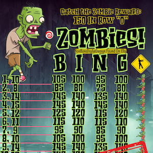 150 dans chaque rangée PYP Pro WTA Sweet And Spooky 15 Line Bingo Board, Groovy Spooky Halloween Bingo