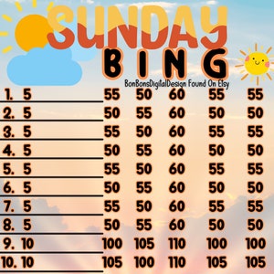 50 100 PYP pro WTA Tablero de bingo de 15 líneas, mezcla de bingo dominical