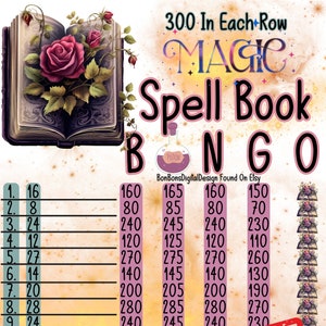 300 dans chaque rangée WTA PYP Spell Book 15 Line Bingo Board