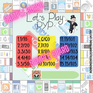 Lets Play PYP MONO 15 Line Bingo Board, Pick Your Pay Bingo Board