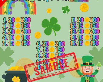 PYP Lucky Leprechauns Bingo Board (Digital Download)