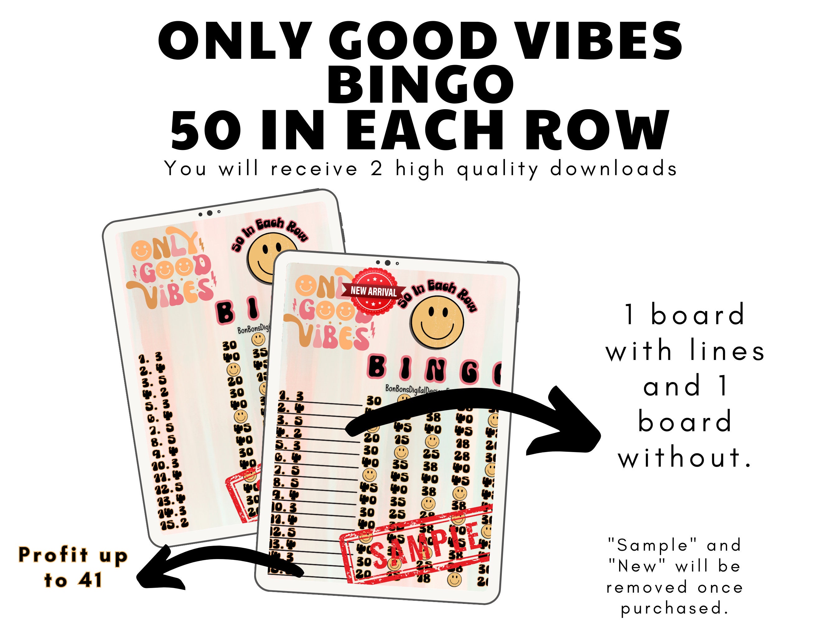 50 in Each Row 15 Line Bingo Board, Pyp Themed Bingo - Etsy