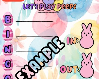 Easter Mini Bingo Letters Bingo Board, Customizable Bingo Board