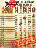 400 PYP Pro WTA 15 Line Bingo Board , Football 400 In Each Row Bingo