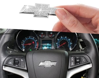 1Pcs* Steering Wheel Bowtie Emblem Overlay Fit for Equinox Malibu Cruze Blazer Silverado Suburban