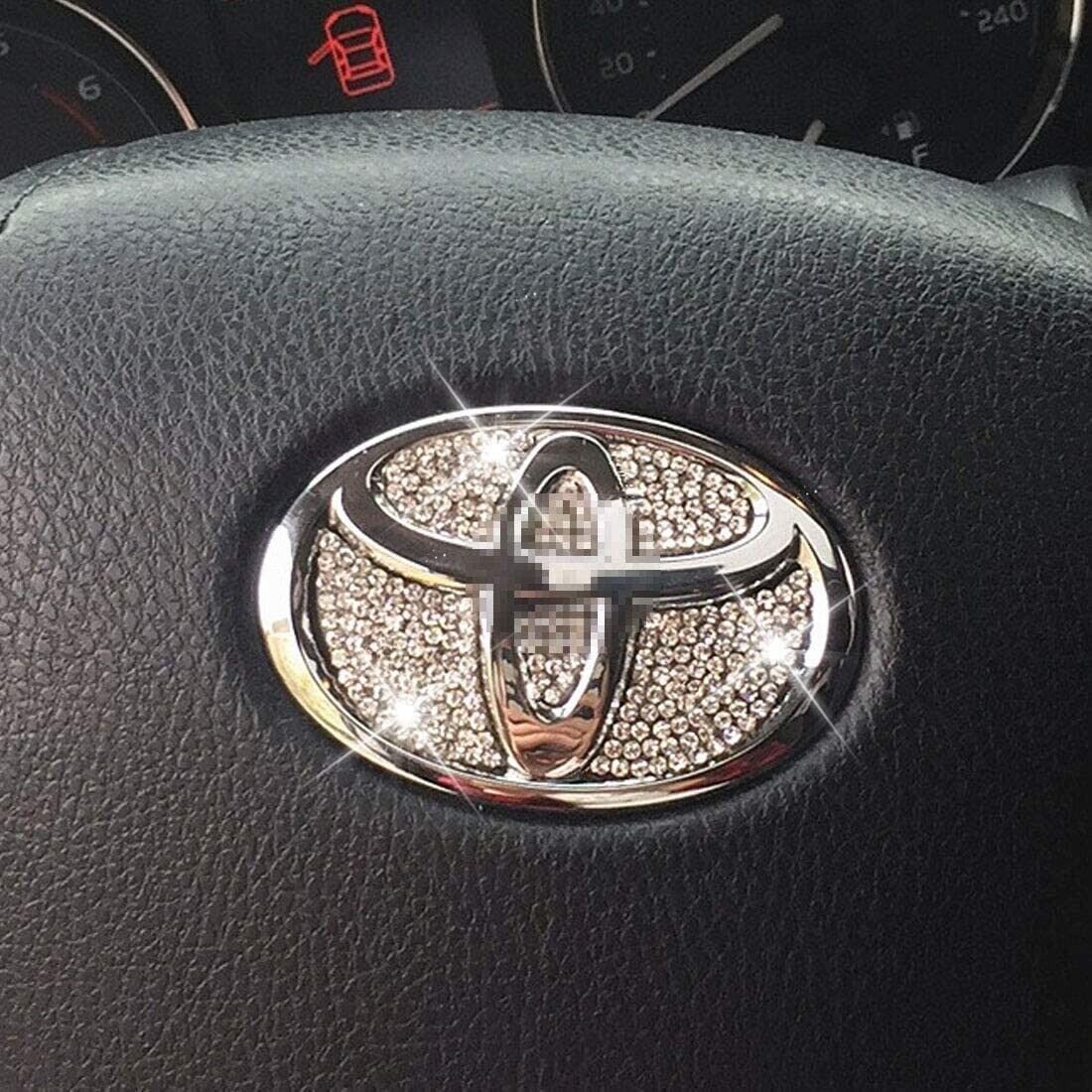 Kaufe Bling Lenkrad Emblem Aufkleber Kristall Aufkleber Zubehör Dekoration  für Toyota Camry Corolla Rav4 4runner Highlander