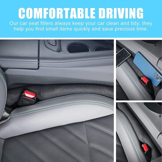 2PCS In Between Car Seat Catcher Anti Drop Car Seat Gap Filler Automotive  Seat Crevice Filler