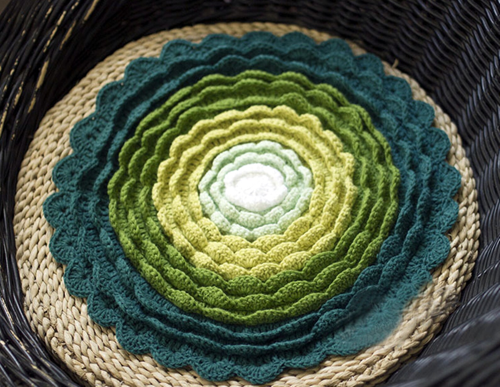 Crochet Round Chair Pad Cushion for Chair or Stool Etsy