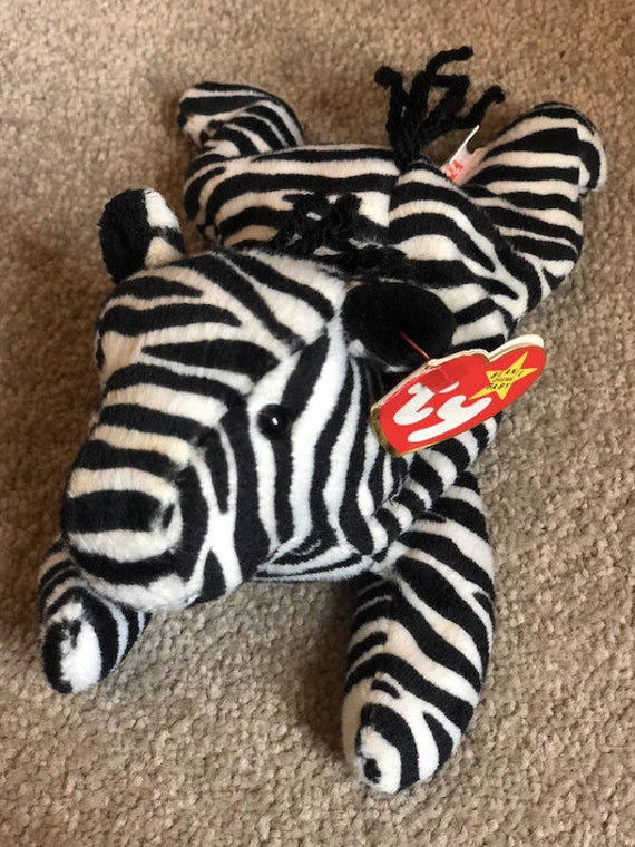 RARE Ty BEANIE BABY Ziggy Made in China 1995 P.V.C Pellets Etsy