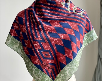 ジャンポールゴルチェ　Jean Paul Gaultier シルクスカーフ ヴィンテージ ジャンポール・ゴルチエ シルクスカーフ、ゴルチエ オム